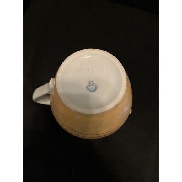 Vintage 1930s Union K Czech Lusterware Striped Art Deco Pitcher 1/2 Liter - Picture 8 of 13